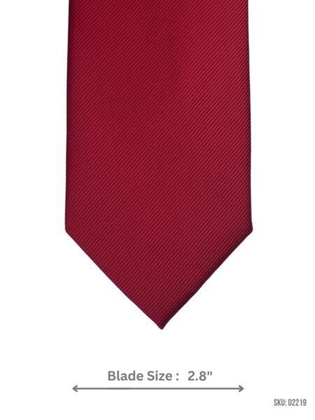 Elegant Red Ribbed Tie