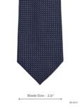 Navy Blue Textured Tie with Small White Pattern