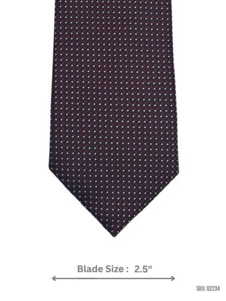 Maroon Tie with Small White Pattern