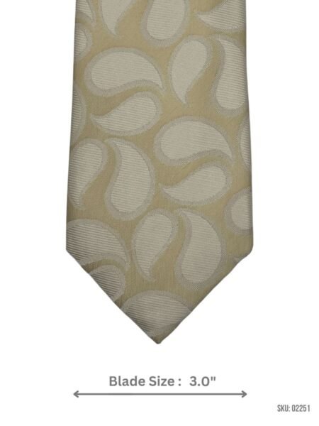 Beige Paisley Pattern Tie