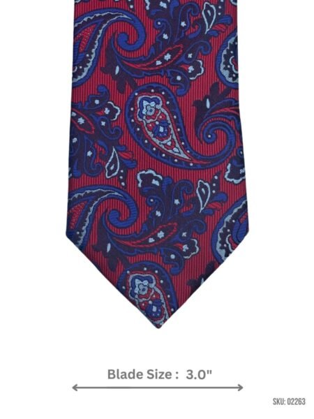 Red and Blue Paisley Tie