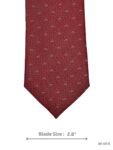 Red Tie with Geometric Pattern