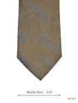Golden Paisley Tie with Blue Accents