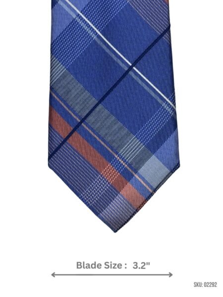 Plaid Blue and Red Tie