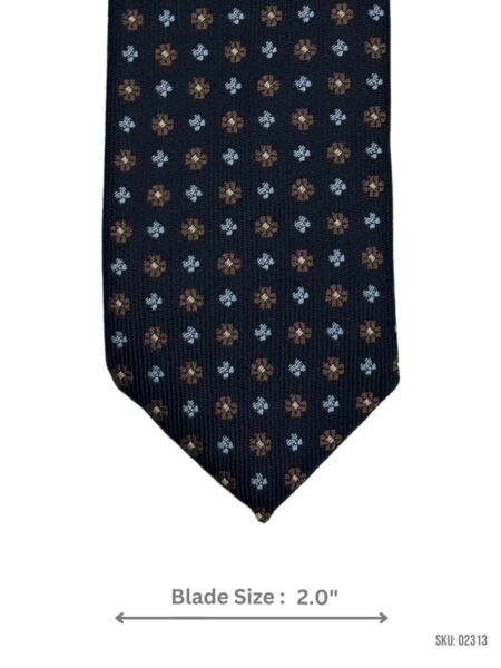 Navy Floral Pattern Tie