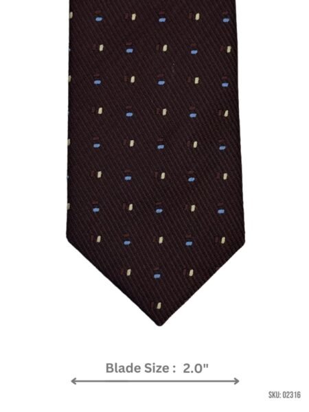Brown multicolor PolkaDot Tie