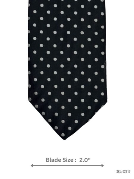 Black and White Tie Polka Dot