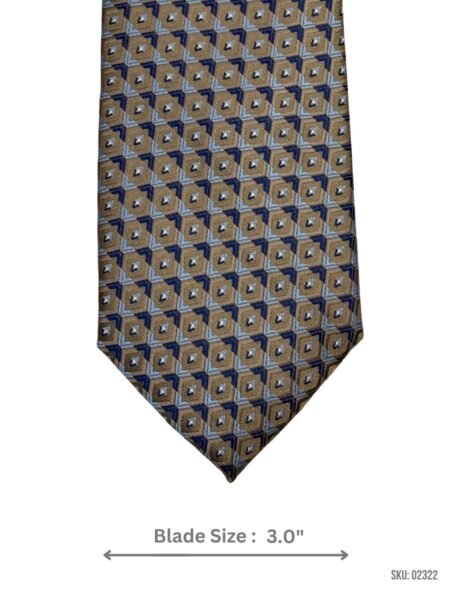Tan and Blue Geometric Pattern