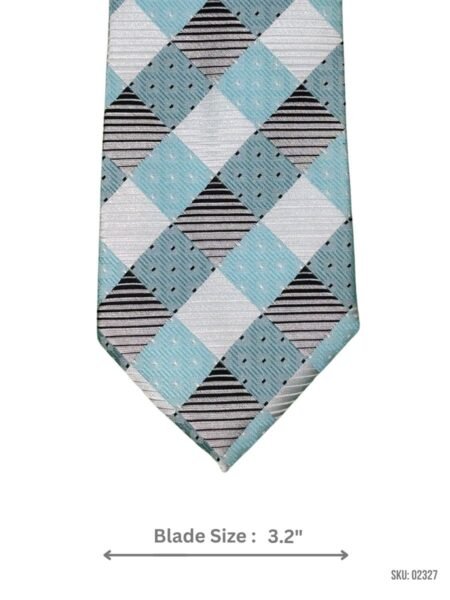 Blue and Black Checkered Tie
