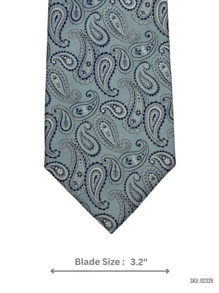 Light Blue Paisley Tie