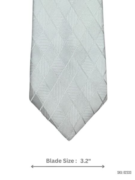 White Diamond Textured Tie