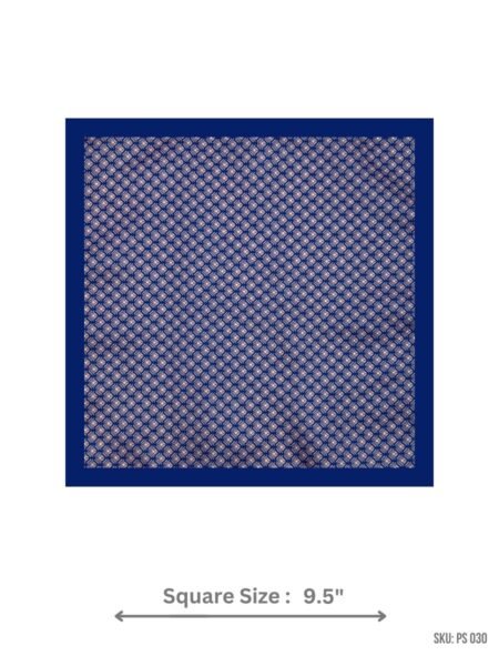 Navy Blue Geometric Pocket Square