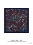 Red and Blue Paisley Pattern Pocket Square