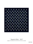 Navy Blue Unique Paisley Pocket Square