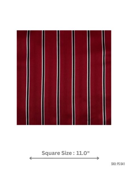 Red and Black Stripes Pocket Square