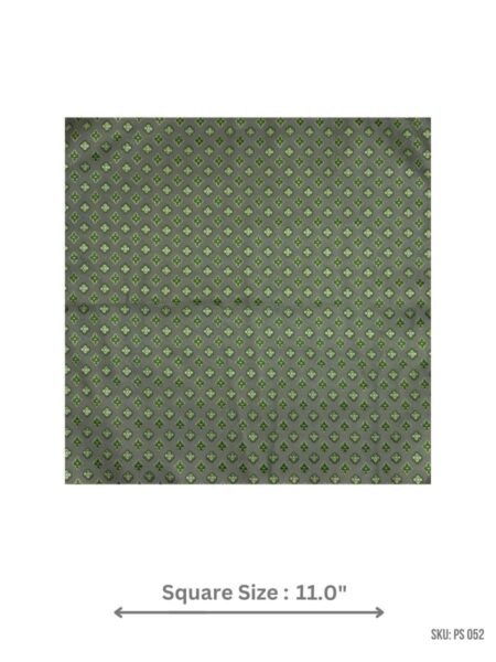 Green and Blue floral Pocket Square