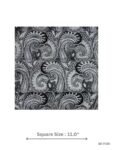 Black and White Paisley Pocket Square