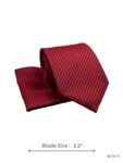 Red and Black Micro-Checkered Tie Set