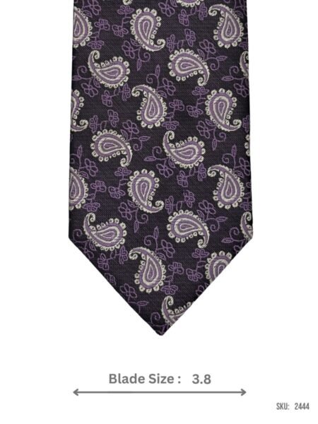 Black and Purple Paisley Tie