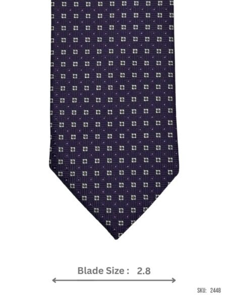 Purple Square Pattern Tie