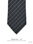 Navy Plaid Checkered Tie