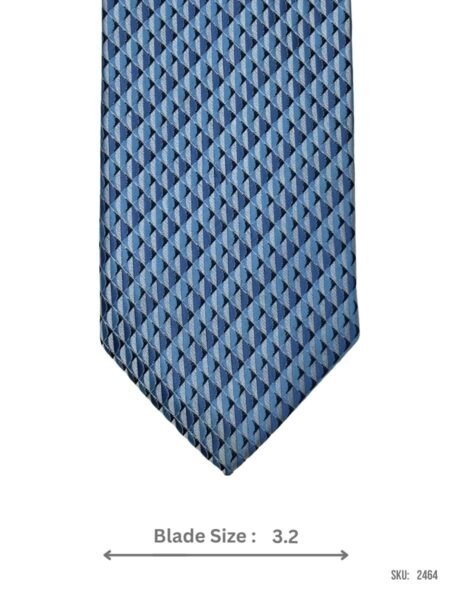 Blue with Diamond Geometric Tie