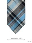 Blue and Grey Plaid Tie