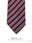 Red with Blue and White Stripes  Tie