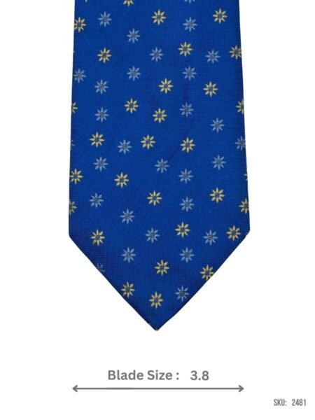 Blue Floral Design Tie