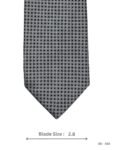 Grey Grid Patterned Tie