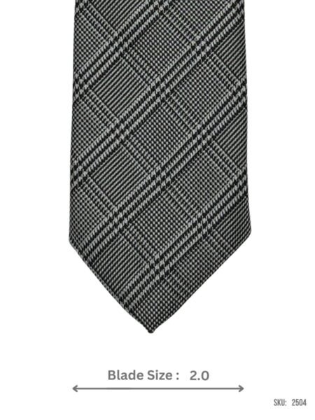 Black and Grey Checkered Tie
