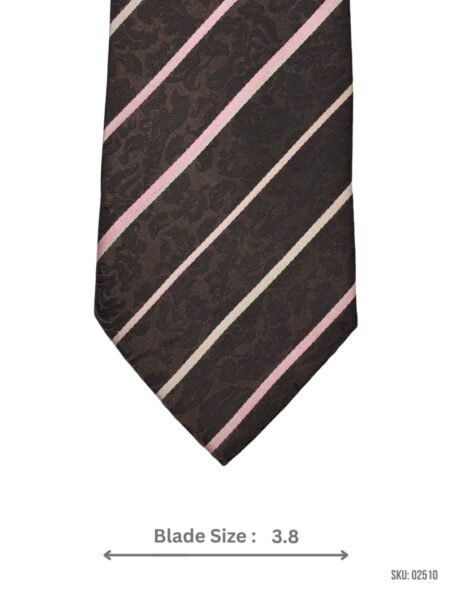 Dark Brown Striped Tie
