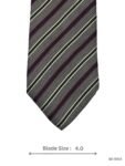 Gray, Burgundy, and Yellow Striped Tie