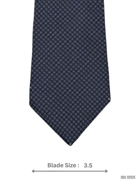 Navy Blue Checkered Tie