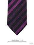 Purple and Black Striped Tie