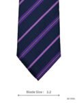 Purple and Navy Striped Tie