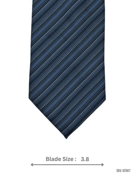 Blue and White Striped Tie