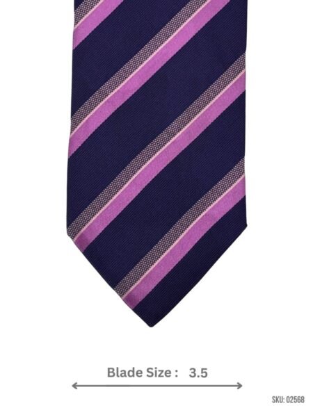 Purple and Navy Striped Tie