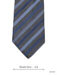 Grey & Blue Striped Tie