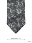 Grey Floral Pattern Tie