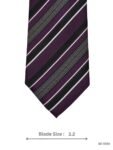 Purple and Black Striped Tie