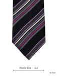 Black with Purple Stripes Tie