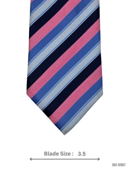 Pink and Blue Striped Tie