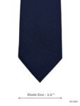 Navy Blue Ribbed Tie