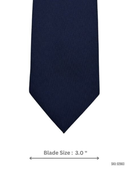Navy Blue Ribbed Tie