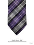 Purple Plaid Pattern Tie