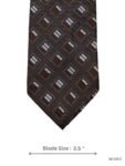 Brown Geometric Pattern Tie