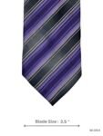Black and Purple Striped Tie