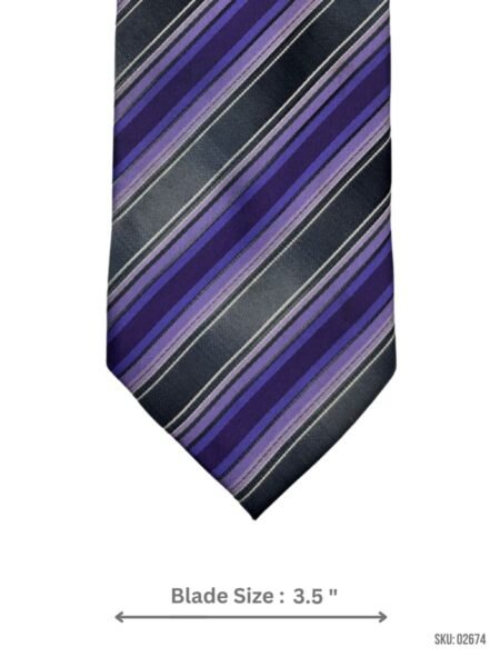 Black and Purple Striped Tie