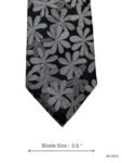 Black Floral Pattern Tie